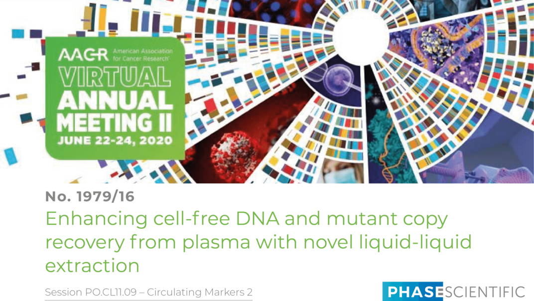 New Findings for PHASE Scientific’s Novel Liquid Extraction Technique to be Presented at the AACR Virtual Annual Meeting II (22-24 June 2020)